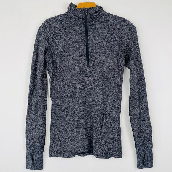 Lululemon Kanto Catch Me 1/2 Zip black gray size 4 - Picture 2 of 7